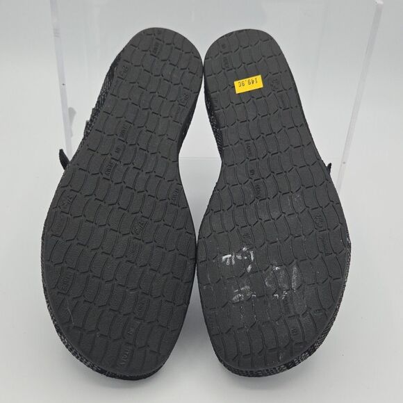 thierry rabotin Strappy Black Sandals US Sz 6.5 EU Sz 36.5 Leather Buckle Close - Picture 8 of 9